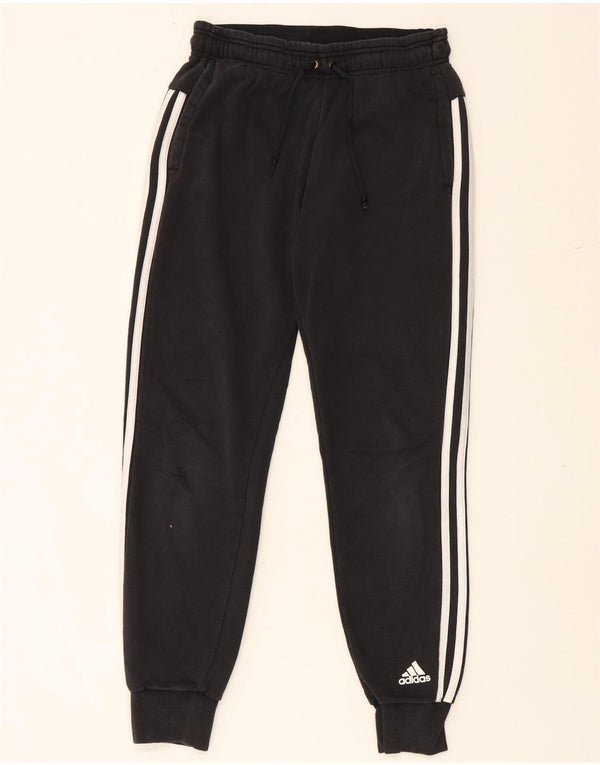 Adidas Womens Tracksuit Trousers Joggers UK 8/10 Small Black Cotton