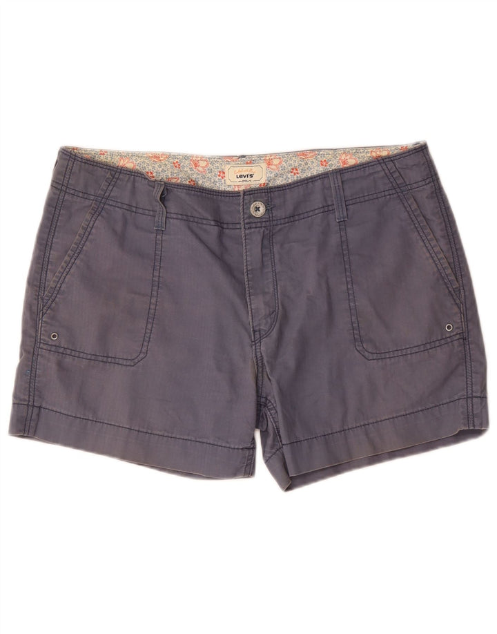 Pantaloni scurti cargo pentru femei Levi's US 12 Large W36 Blue Cotton
