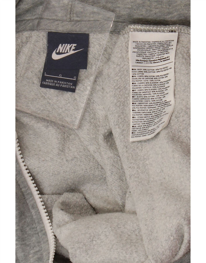 Pulover NIKE pentru femei cu fermoar, UK 16, bumbac mare, gri