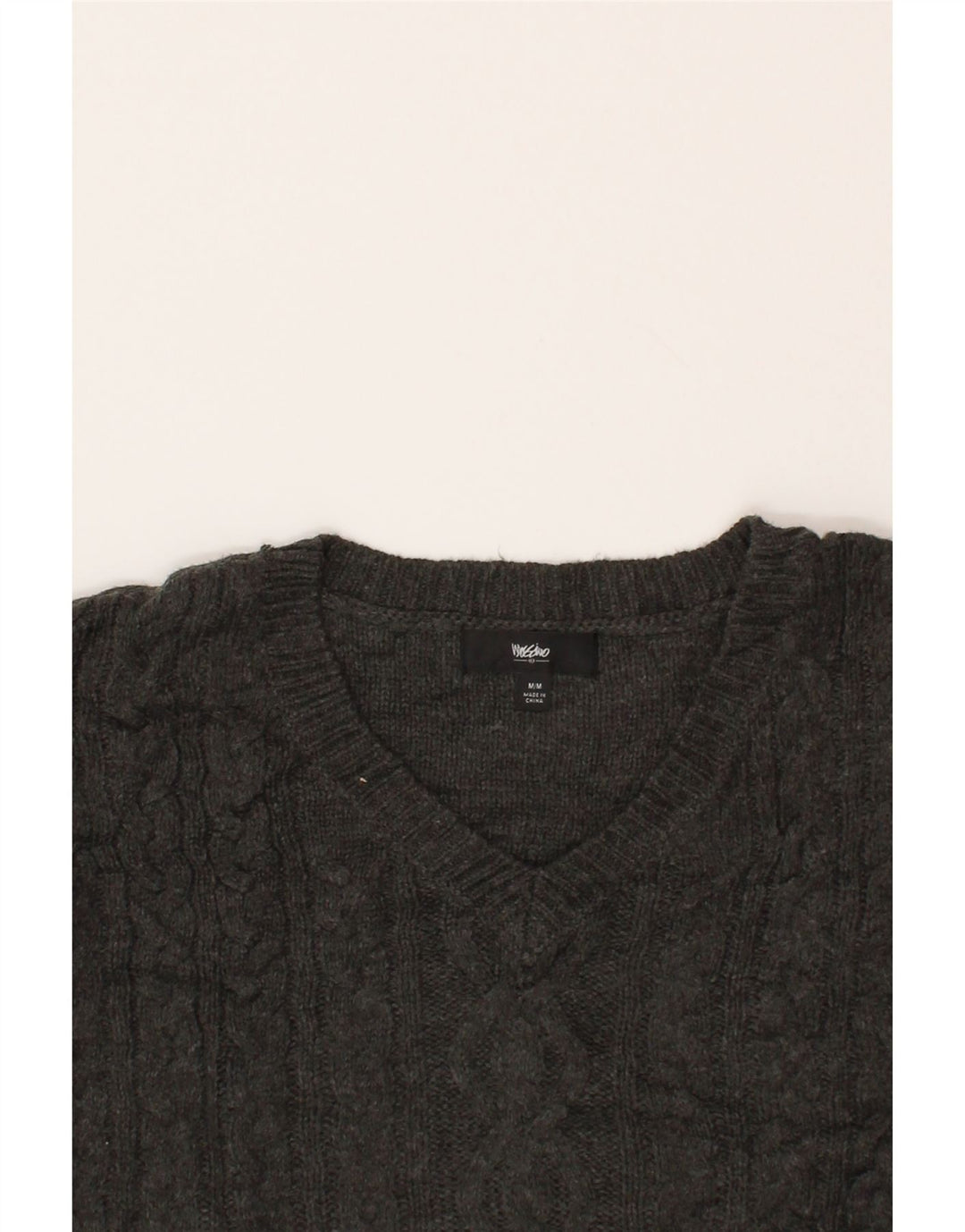 MOSSIMO Mens V-Neck Jumper Sweater Medium Grey Acrylic Vintage Mossimo and Second-Hand Mossimo from Messina Hembry 