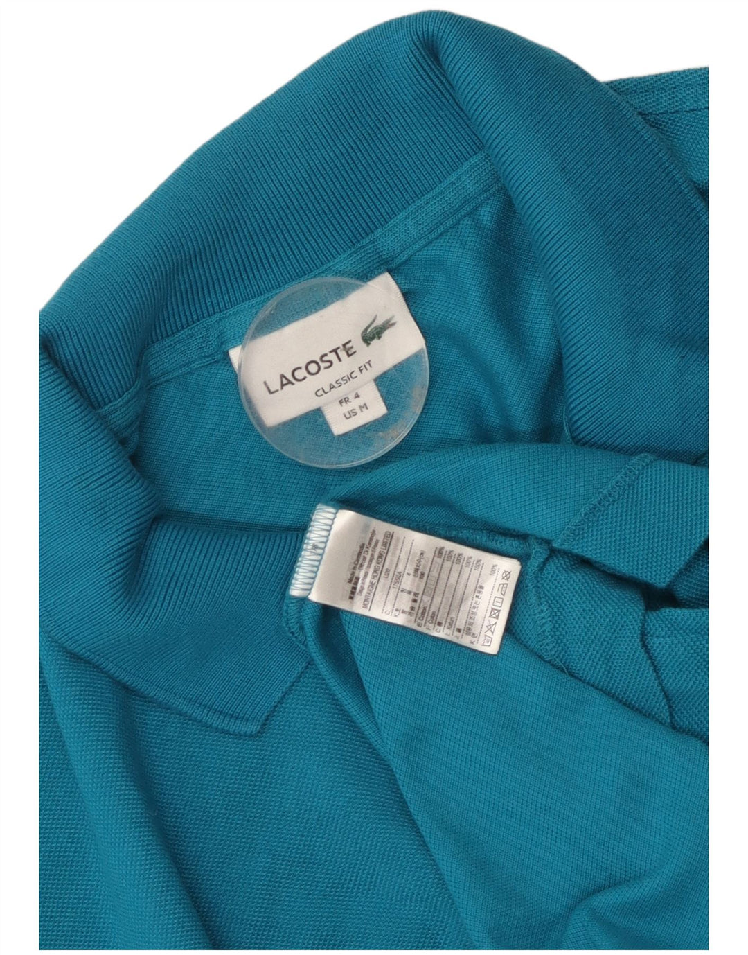 Tricou polo Lacoste Classic Fit pentru bărbați, mărimea 4, bumbac albastru mediu