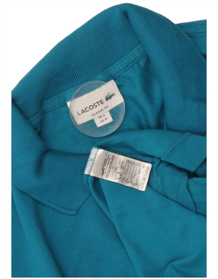 Tricou polo Lacoste Classic Fit pentru bărbați, mărimea 4, bumbac albastru mediu