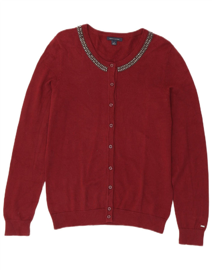 Pulover cardigan Tommy Hilfiger pentru femei UK 12, bumbac maro mediu