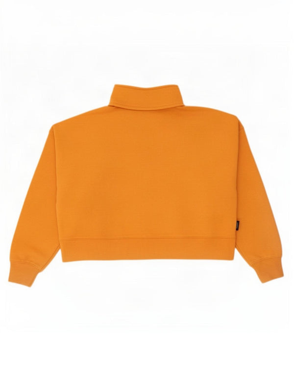 Pulover pentru femei Puma Crop, cu gât polo supradimensionat, UK 10, galben mic