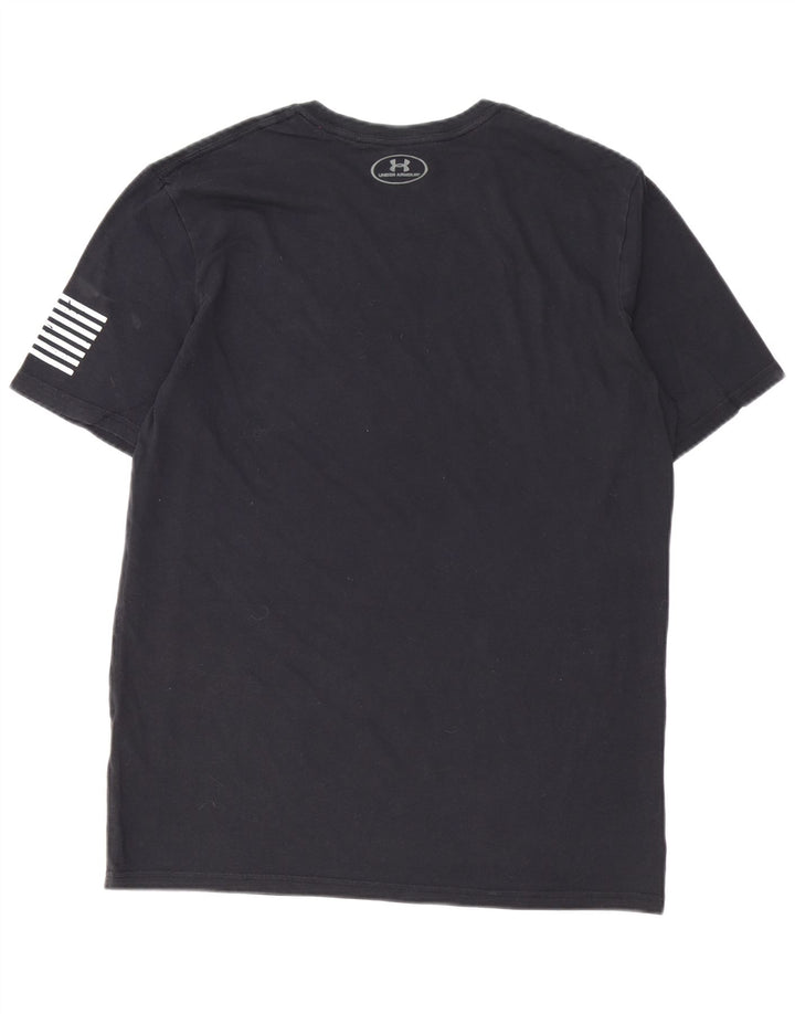 Tricou grafic pentru bărbați UNDER ARMOUR Heat Gear Top, bumbac mediu negru