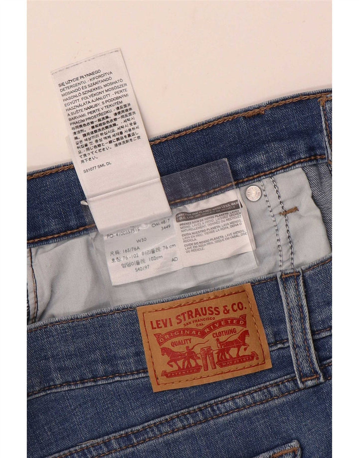 Pantaloni scurți din blugi Levi's pentru femei W30, bumbac albastru mediu