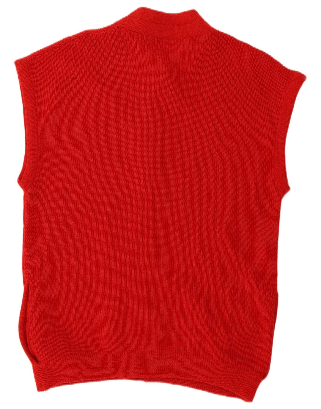 Cardigan Vintage fără mâneci pentru bărbați, roșu mediu