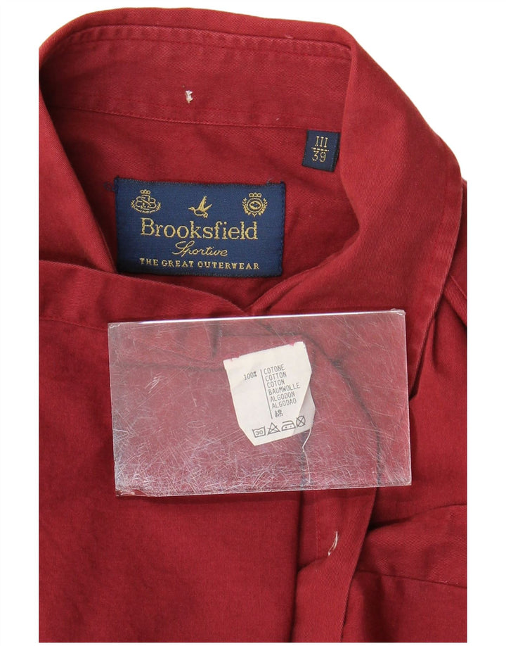 Cămașă Brooksfield pentru bărbați, mărimea 39, bumbac maro mediu