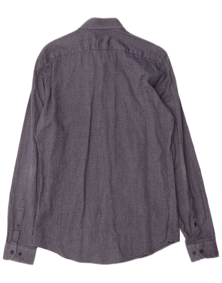 Cămașă pentru bărbați Reiss Slim Fit Bumbac mediu albastru bleumarin