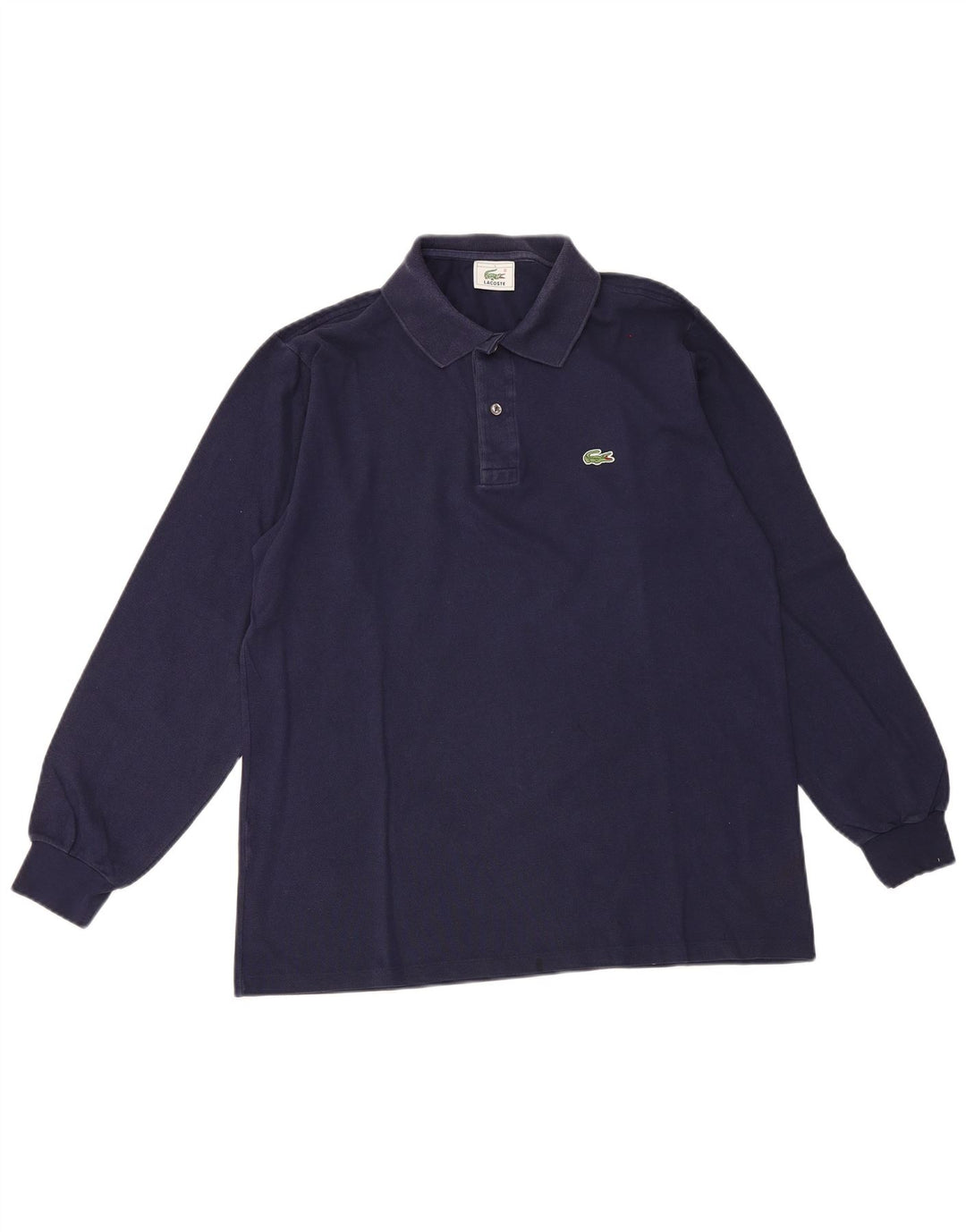 Tricou polo pentru bărbați Lacoste cu mânecă lungă, mărimea 4, albastru bleumarin mediu