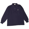 Tricou polo pentru bărbați Lacoste cu mânecă lungă, mărimea 4, albastru bleumarin mediu