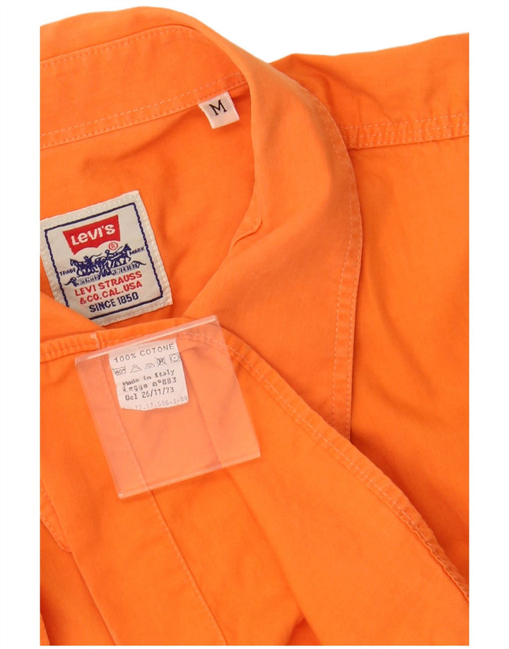 LEVI'S Mens Short Sleeve Shirt Medium Orange Cotton