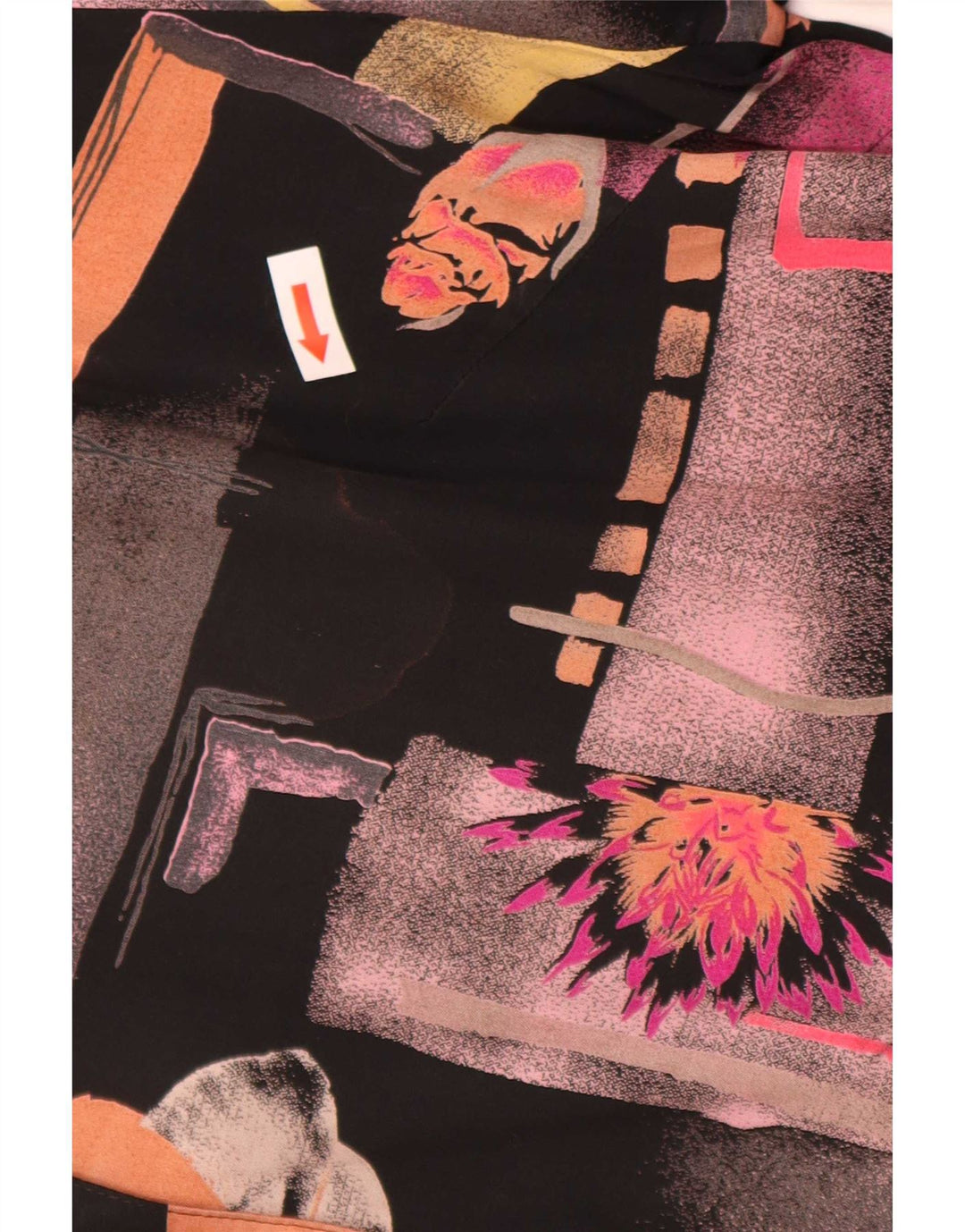 Bluză cămașă de epocă pentru femei UK 18 XL Multicolor Patchwork