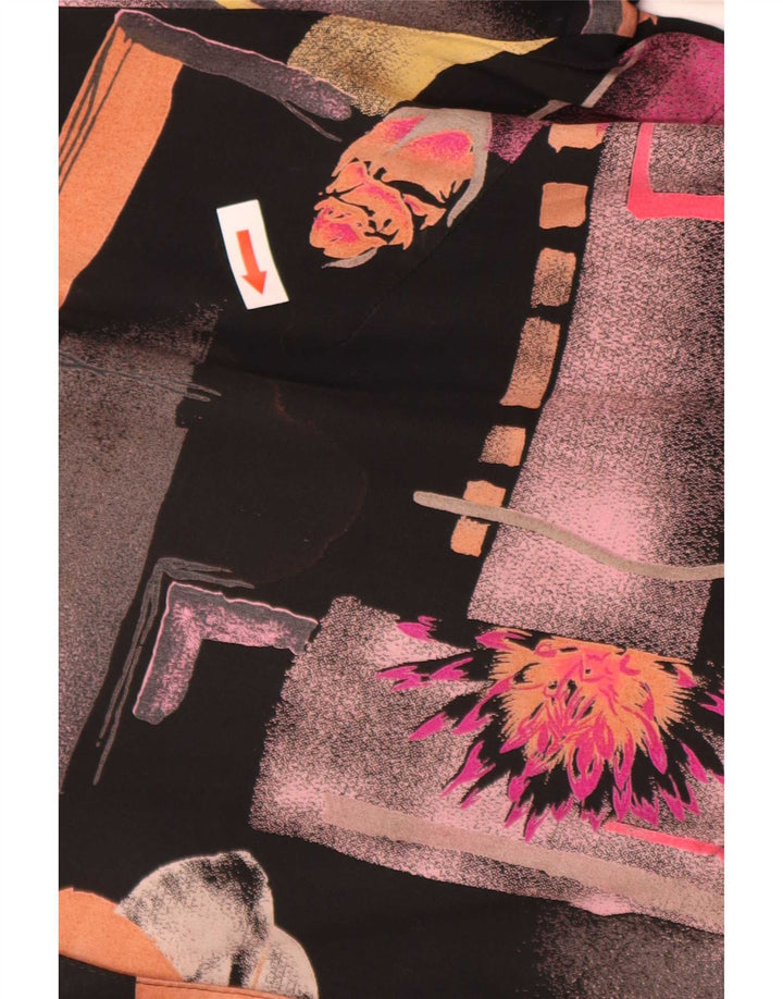 Bluză cămașă de epocă pentru femei UK 18 XL Multicolor Patchwork