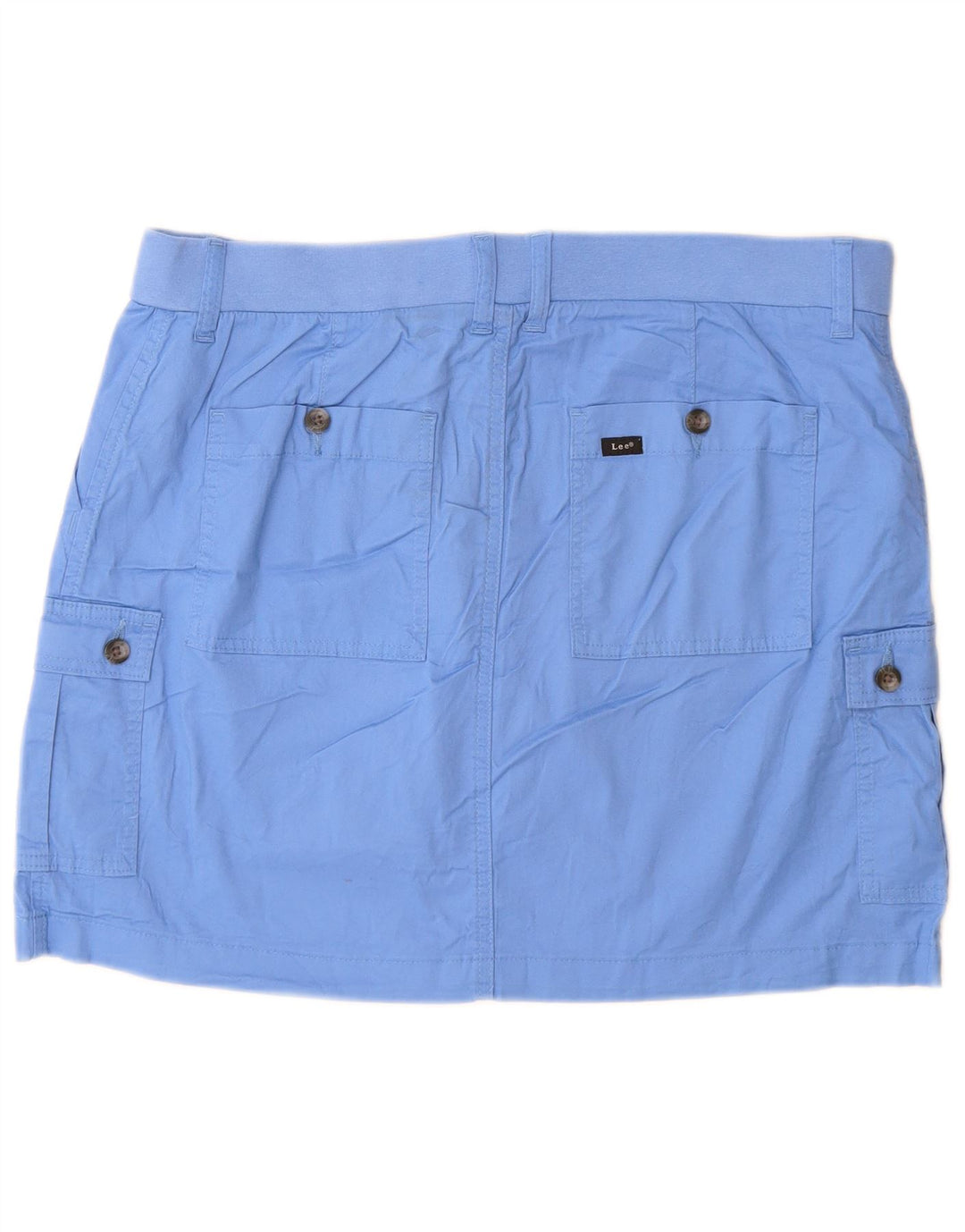 Fusta mini cargo pentru femei Lee US 16 2XL W36 Bumbac albastru