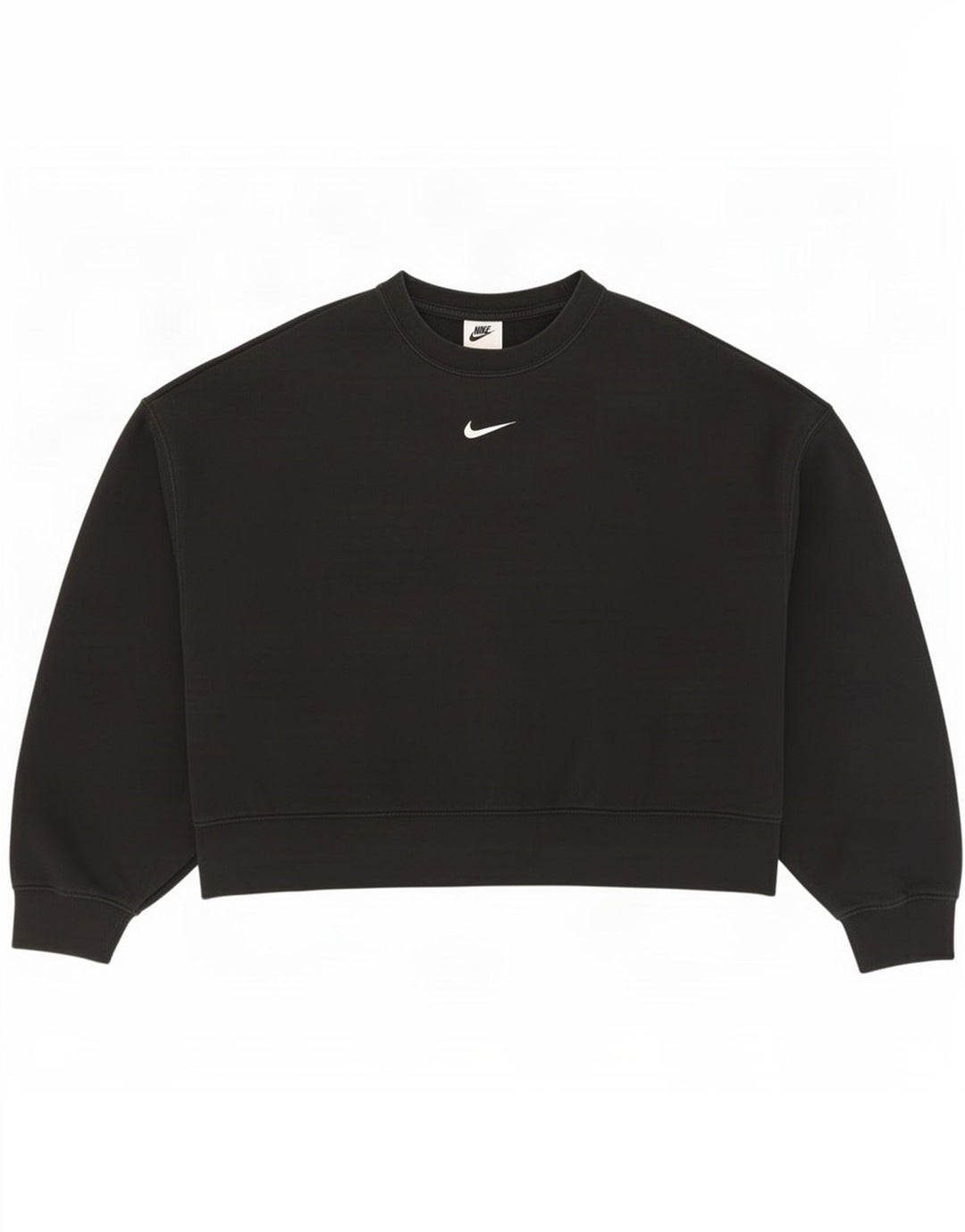 Pulover supradimensionat pentru femei Nike UK 10 Bumbac negru mic