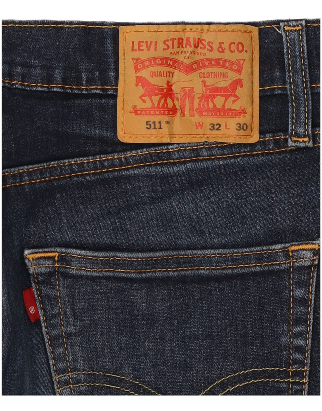 Blugi pentru bărbați Levi's 511 Slim W32 L30 Bumbac bleumarin
