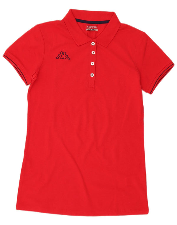 Tricou polo Kappa pentru femei UK 14, mare, roșu, bumbac