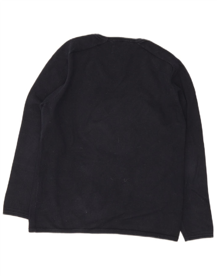 Pulover cu decolteu în V Zara băieți 11-12 ani, negru