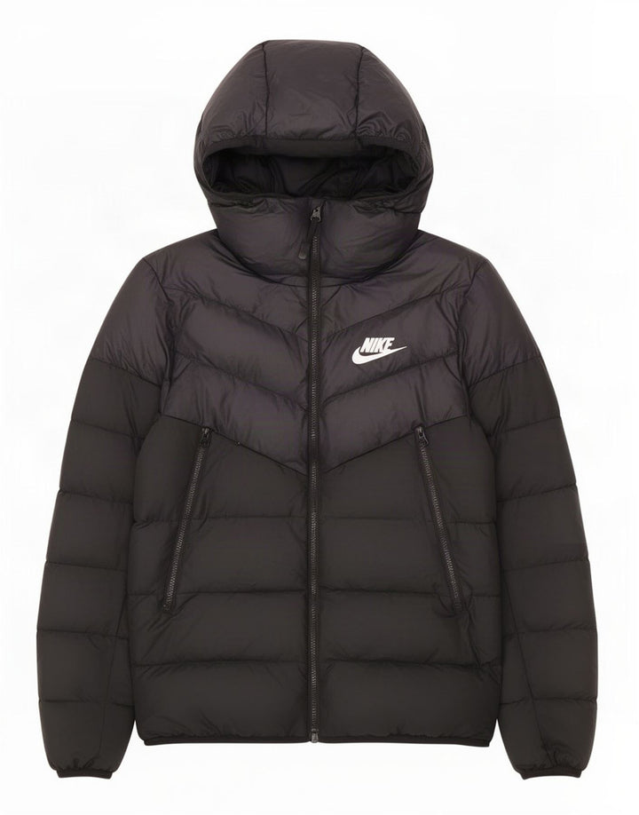 Jachetă căptușită cu glugă Nike pentru bărbați UK 36 Poliester negru mic