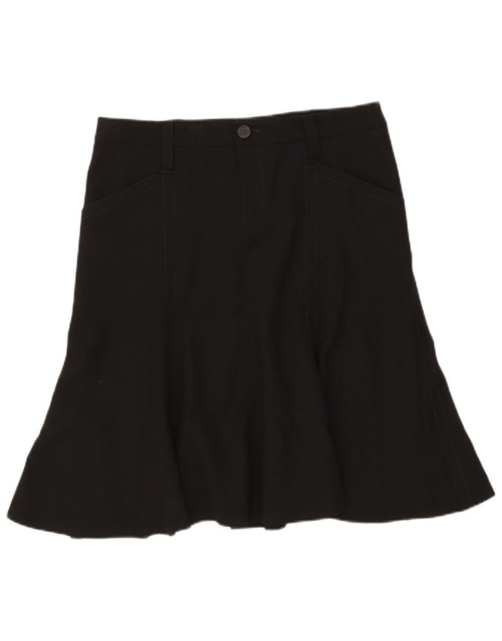 Fustă în formă de A pentru femei Zara EU 42 Large W32 Rayon negru