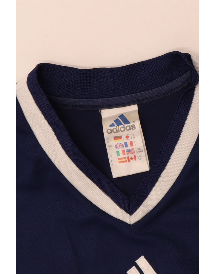 Tricou Adidas Climalite pentru bărbați Top mic, bleumarin, poliester color bloc