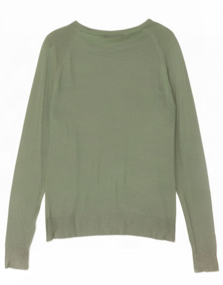 Pulover pentru femei Zara, cu gât de barcă, UK 14, verde mediu