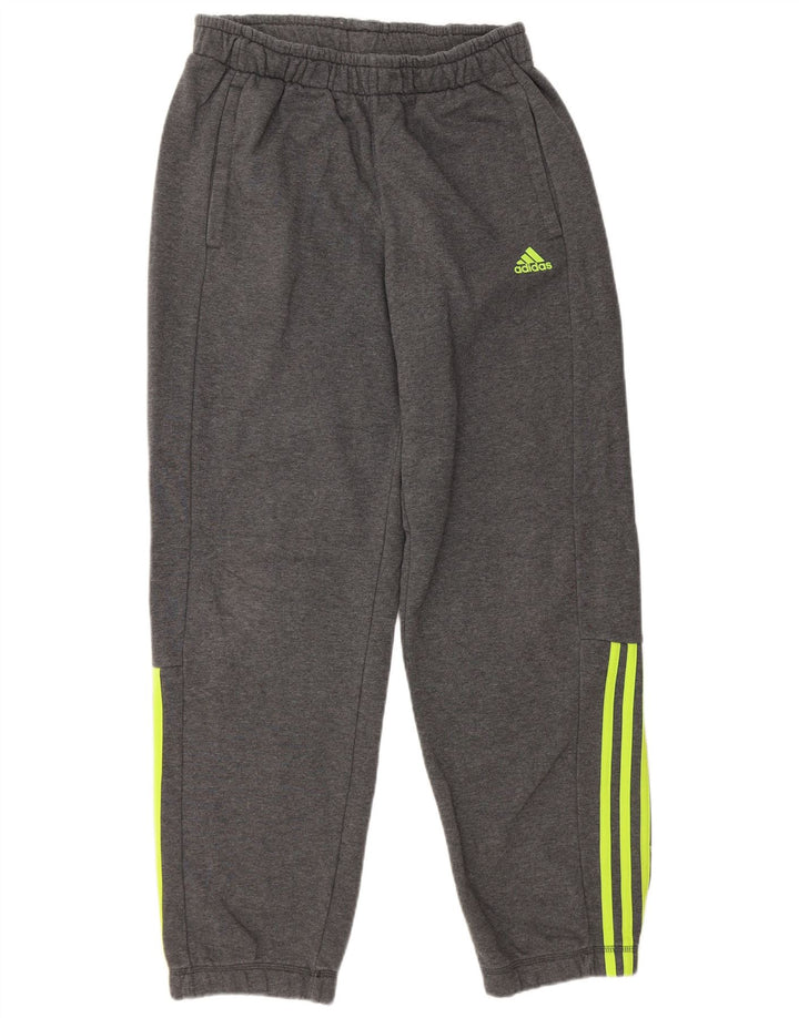 Pantaloni de trening ADIDAS Climalite pentru bărbați Joggeri din bumbac gri mediu