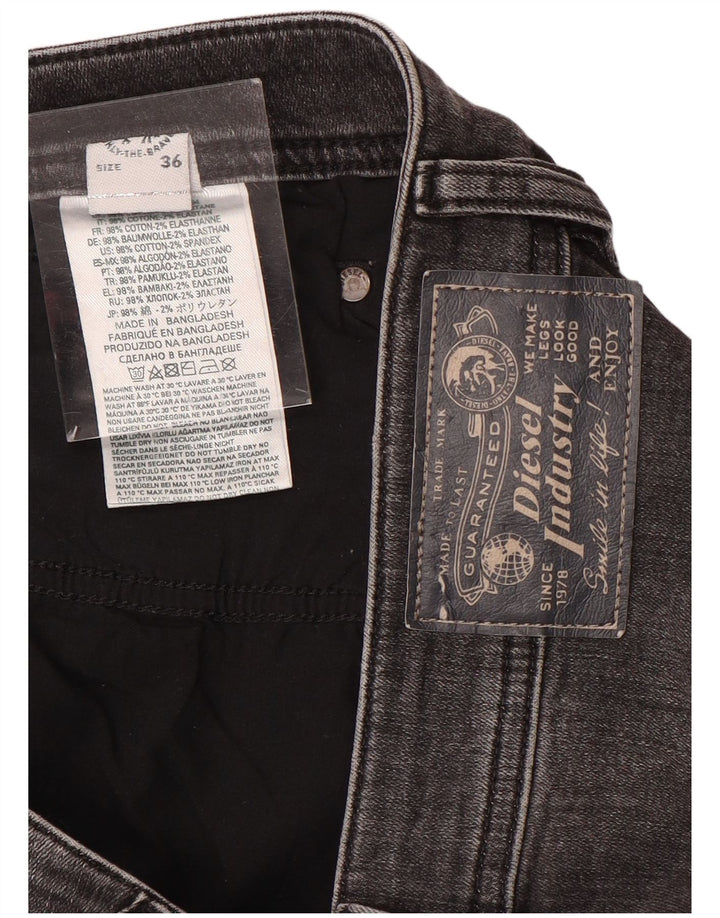 Jeans slim pentru bărbați Diesel Distressed W36 L32 bumbac gri
