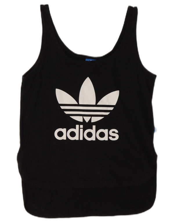 Vesta grafică Adidas pentru femei UK 10 Small Black Bumbac