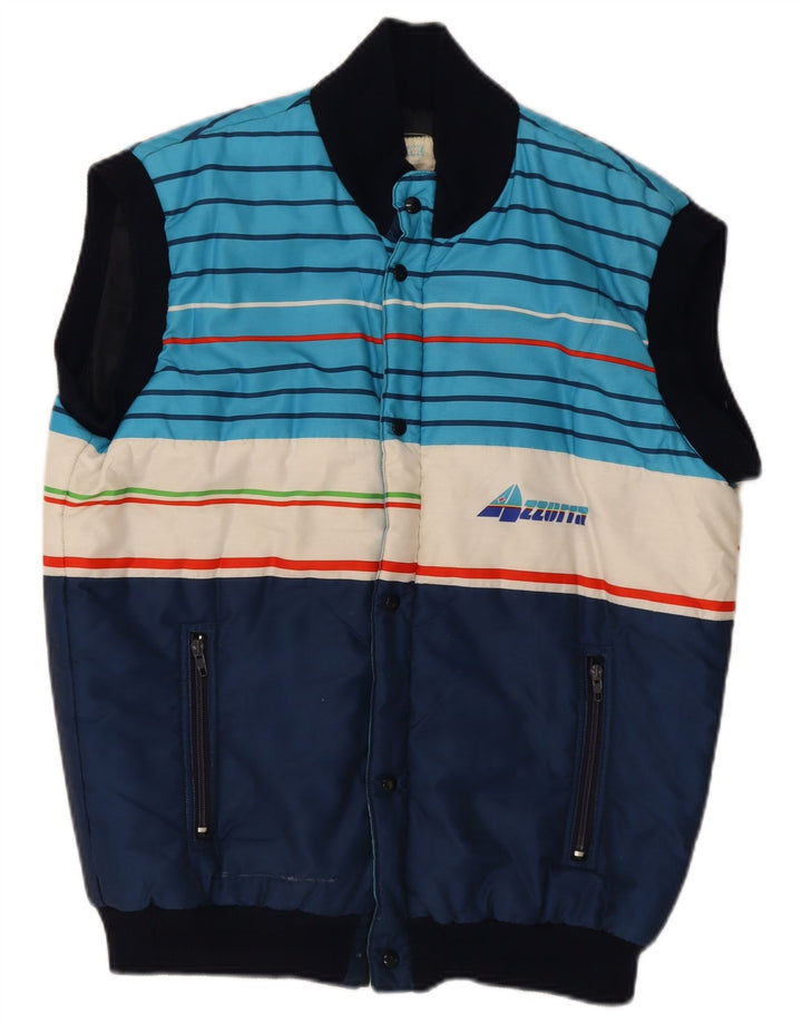 Gilet căptușit pentru bărbați Azzurra UK 40, mare, bleumarin, poliester color bloc