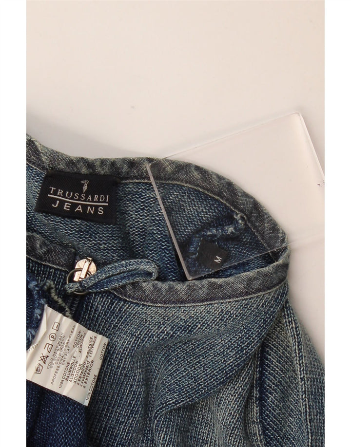 Pulover cardigan cu mânecă scurtă pentru femei Trussardi Jeans UK 12 Medium Blue