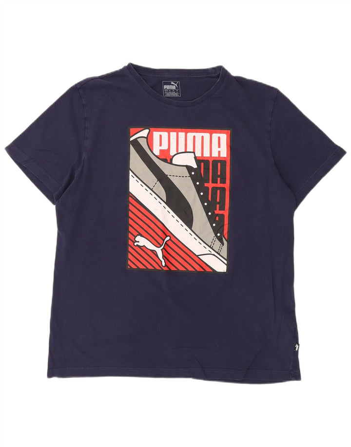 Tricou grafic pentru bărbați PUMA Top XL Bumbac bleumarin