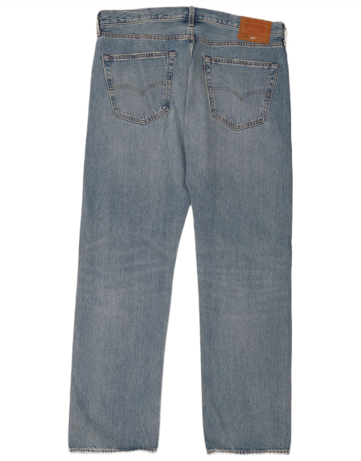 Levi's 501 Straight Jeans W36 L32 Blue Patchwork Bumbac