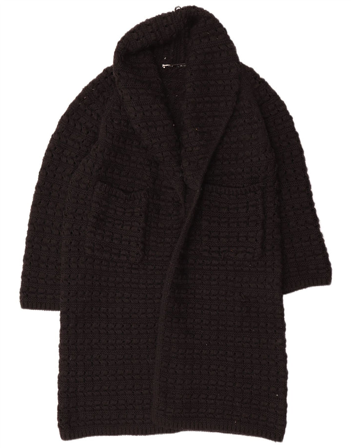 Pulover cardigan deschis supradimensionat pentru femei Zara UK 14 Medium Negru