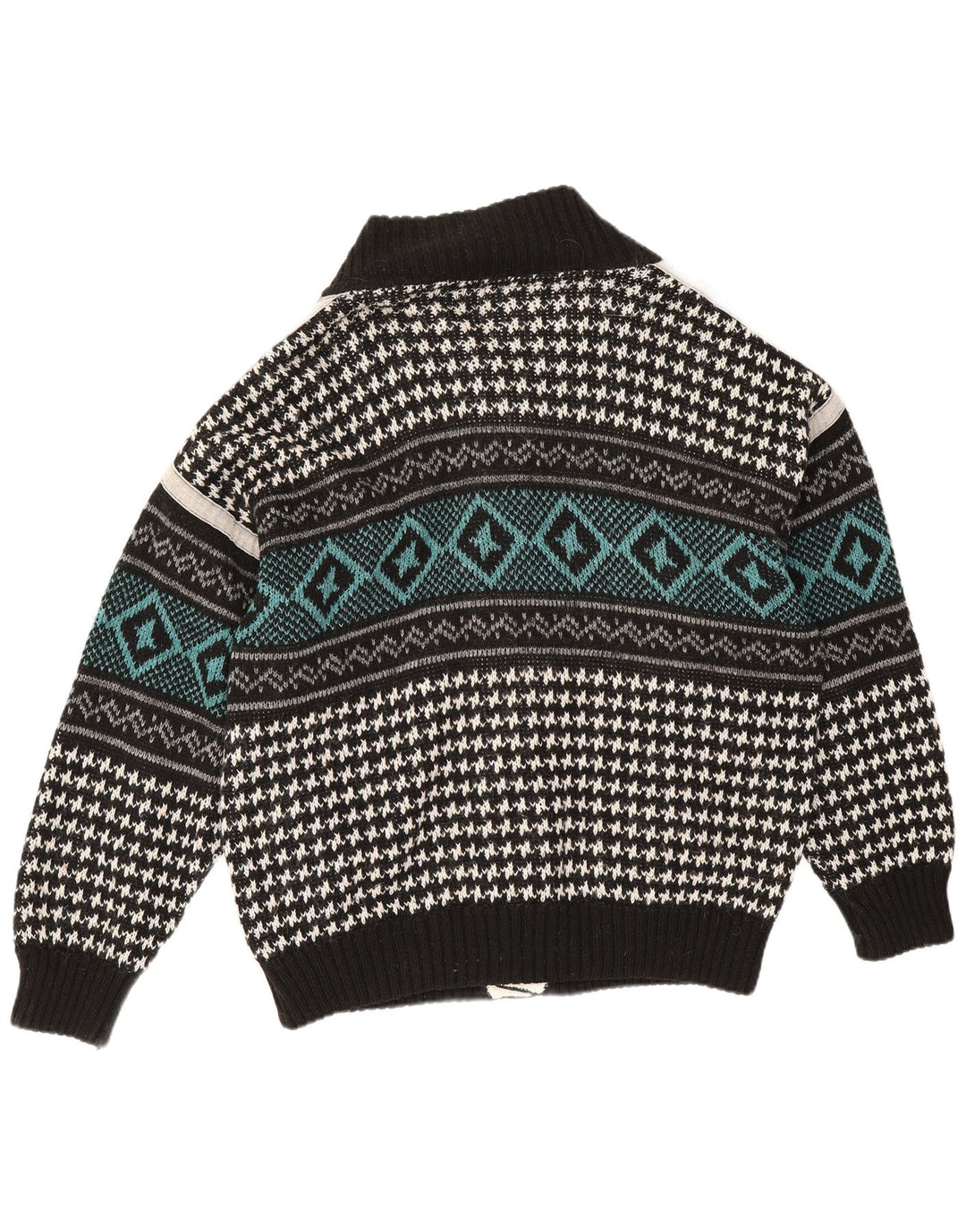 Cardigan Vintage pentru bărbați XL Multicolor Geometric