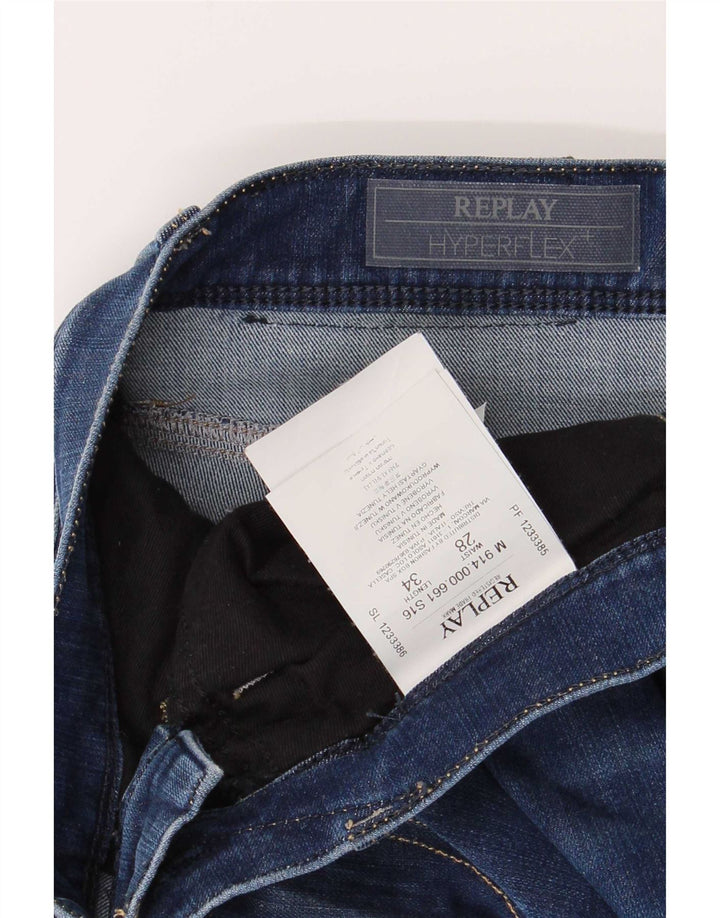 Replay blugi slim pentru bărbați W28 L30 bumbac albastru