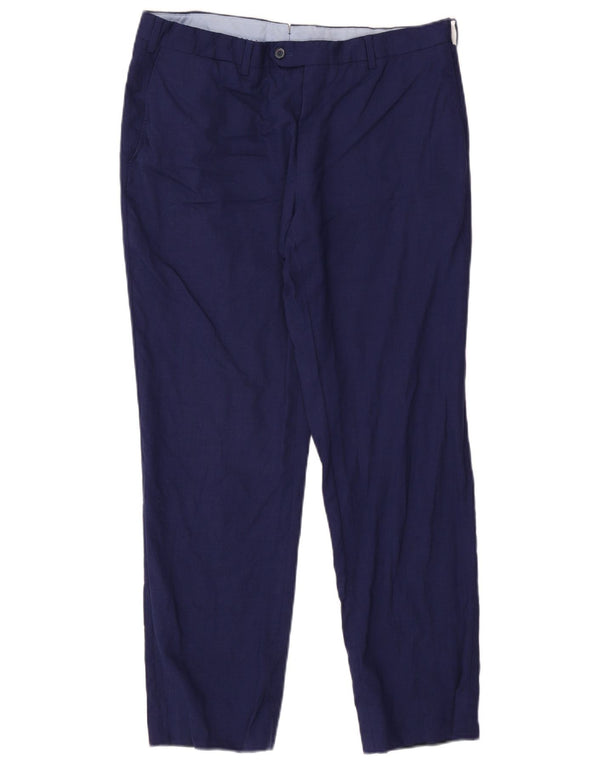 Pantaloni drepți Massimo Dutti pentru bărbați L34 L29 bleumarin