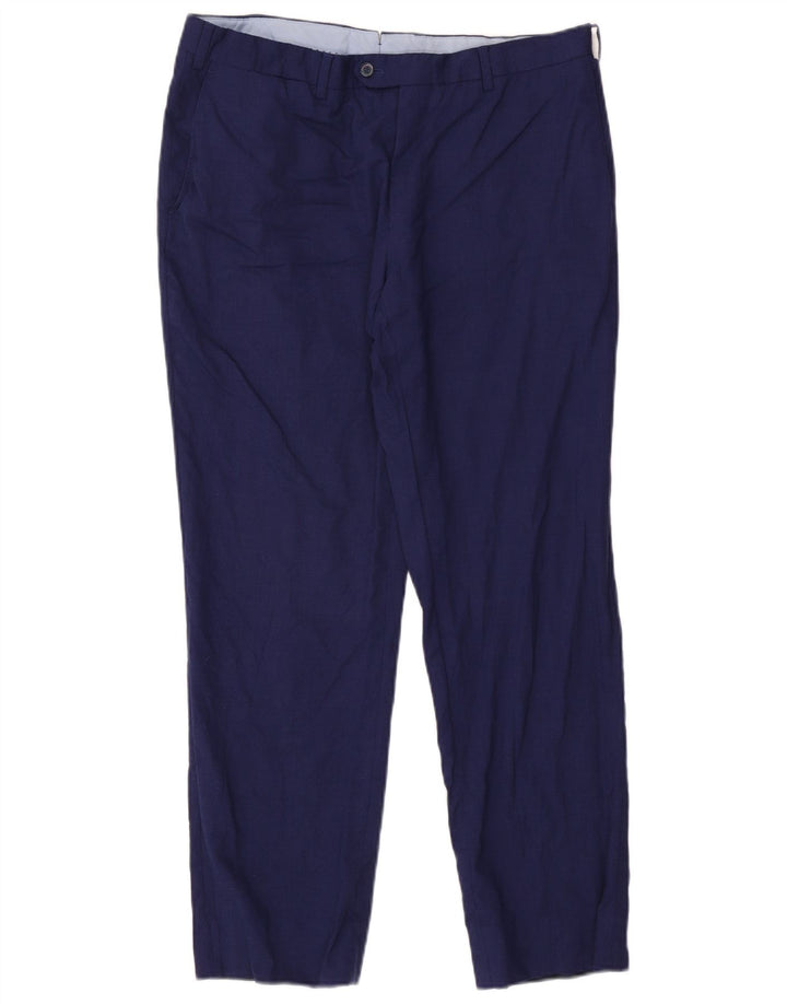 Pantaloni drepți Massimo Dutti pentru bărbați L34 L29 bleumarin