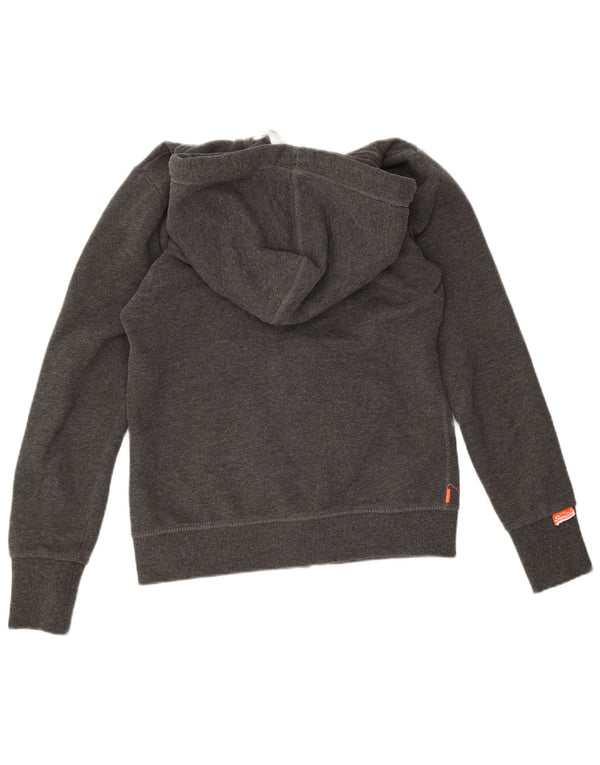 Pulover Superdry pentru femei cu fermoar, UK 10, bumbac cu pete gri mici