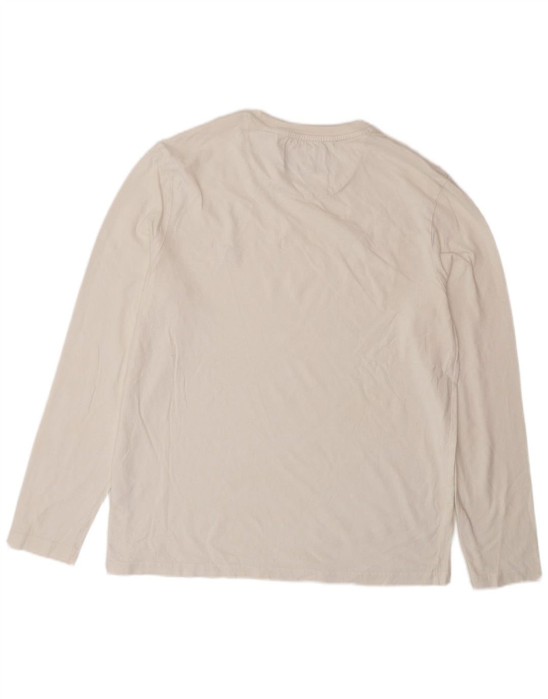 Lyle & Scott Top pentru bărbați cu mânecă lungă, mare, alb, din bumbac