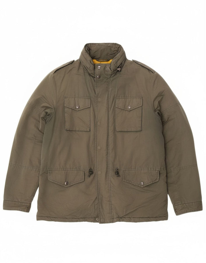 Jachetă cu glugă pentru bărbați Hackett UK 42 XL bumbac kaki