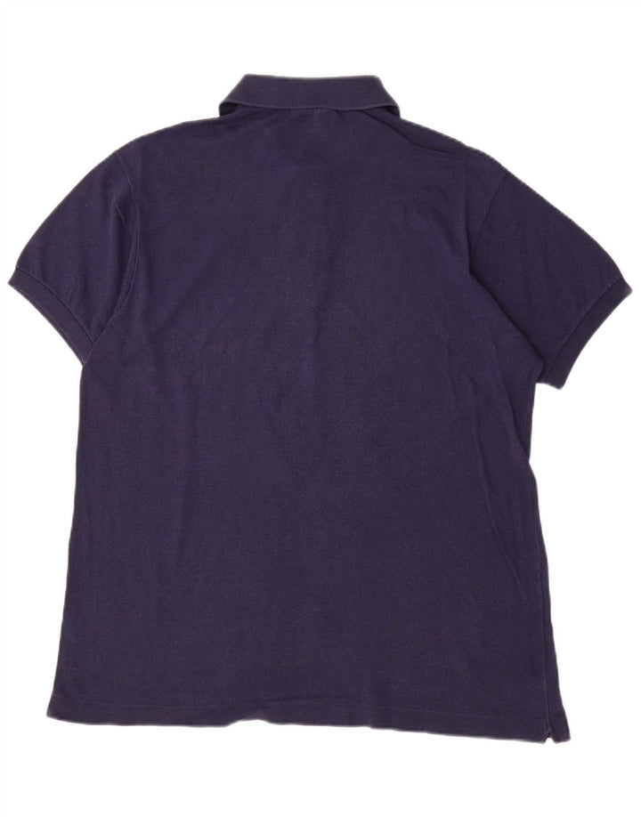 Tricou polo pentru bărbați LACOSTE Mărimea 5 mare din bumbac bleumarin