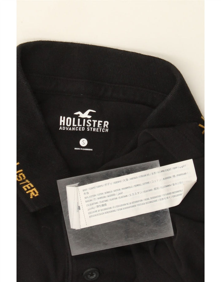 Cămașă polo Hollister pentru bărbați, bumbac negru mic