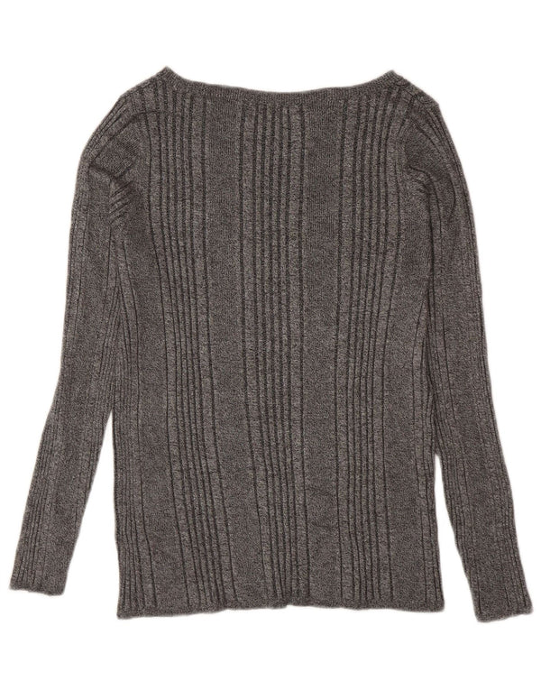 Top pentru femei Marks & Spencer cu mânecă lungă UK 18 XL, gri viscoză