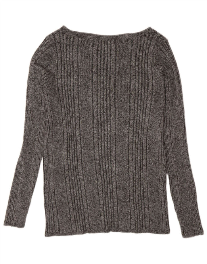 Top pentru femei Marks & Spencer cu mânecă lungă UK 18 XL, gri viscoză