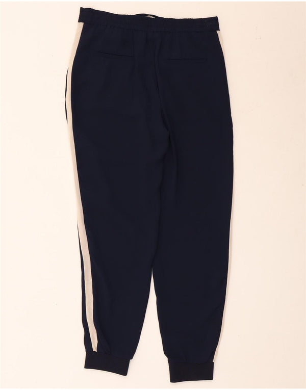 Pantaloni de trening Zara Femei Joggeri UK 6 XS Bleumarin Colorblock