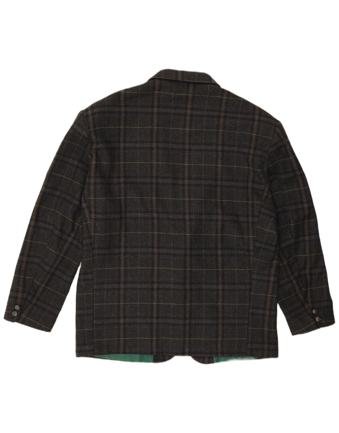 Jachetă pentru bărbați VINTAGE cu 2 nasturi IT 54 2XL Lână cu carouri gri