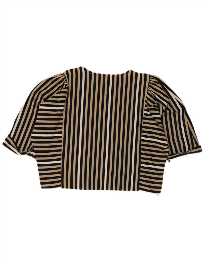 Bluză C & A Crop pentru femei EU 42, bumbac mare cu dungi negre