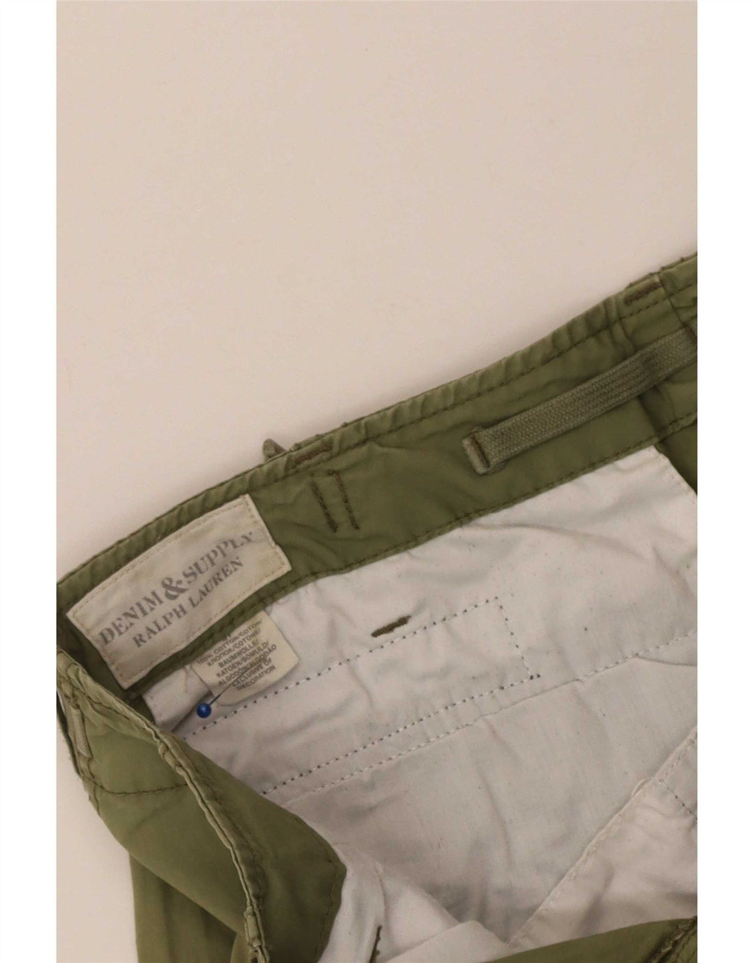 Pantaloni scurți cargo Ralph Lauren pentru bărbați W31 bumbac kaki mediu